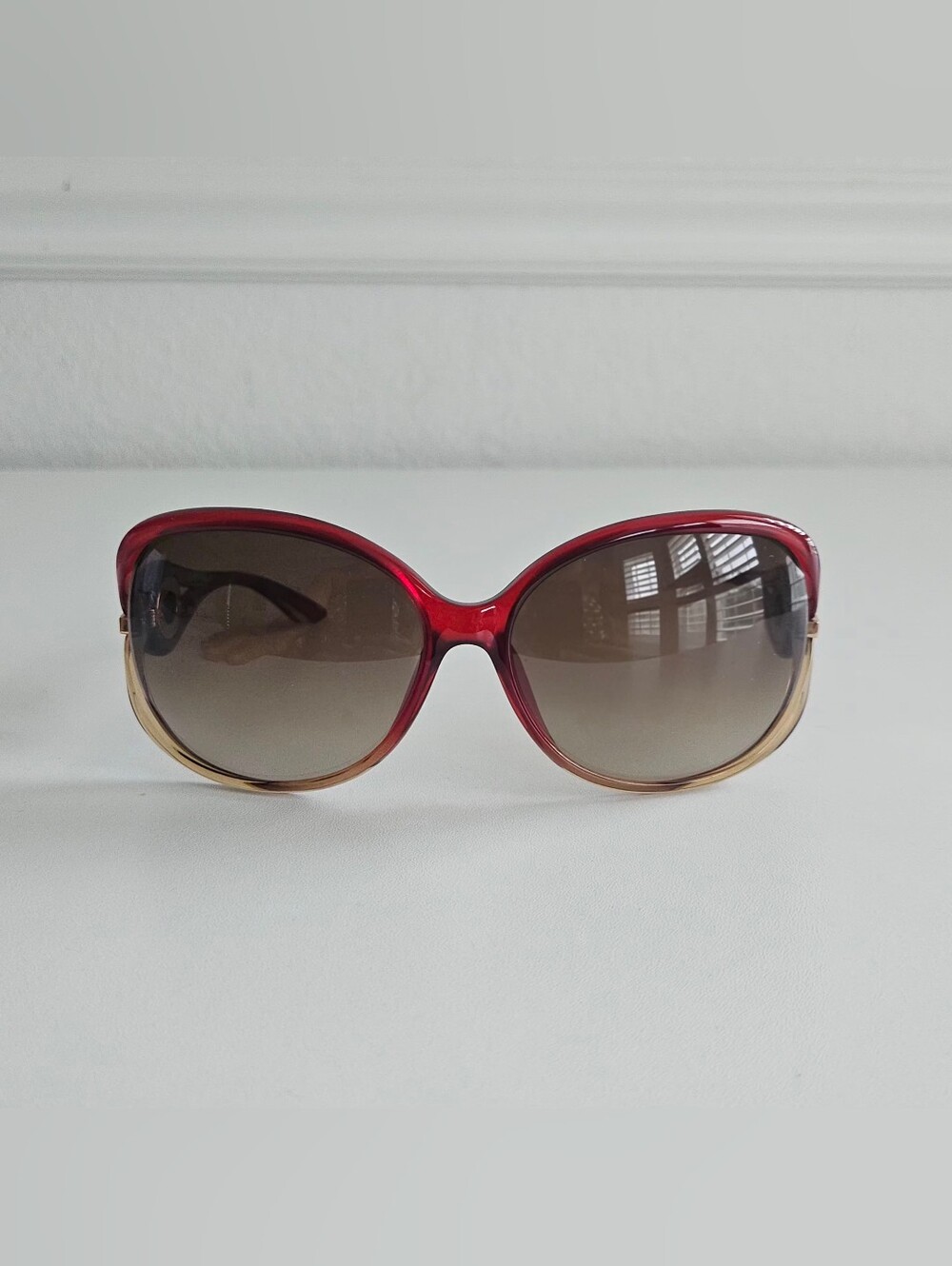 Dior Burgundy & Brown Two-tone Sunglasses - Picture 9 of 15